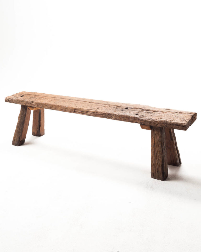 AB006 Reclaimed Wood Bench Prop Rental - ACME Brooklyn