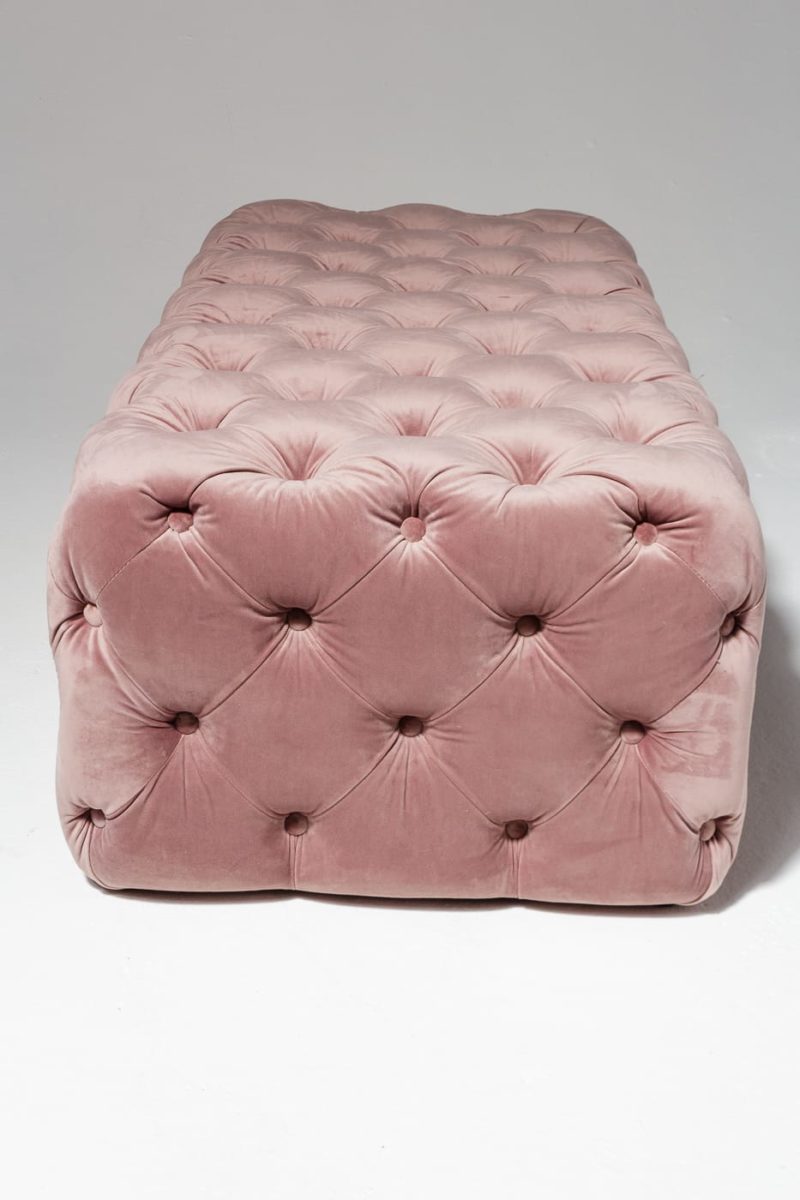 AB053 Kay Tufted Velvet Ottoman Prop Rental | ACME Brooklyn