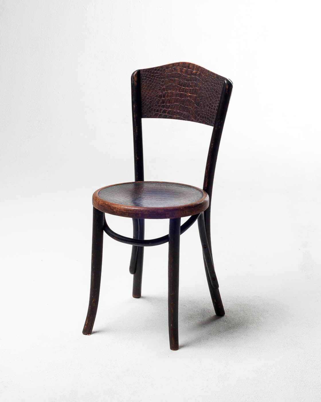 CH031 Wood Embossed Snakeskin Chair Prop Rental - ACME Brooklyn
