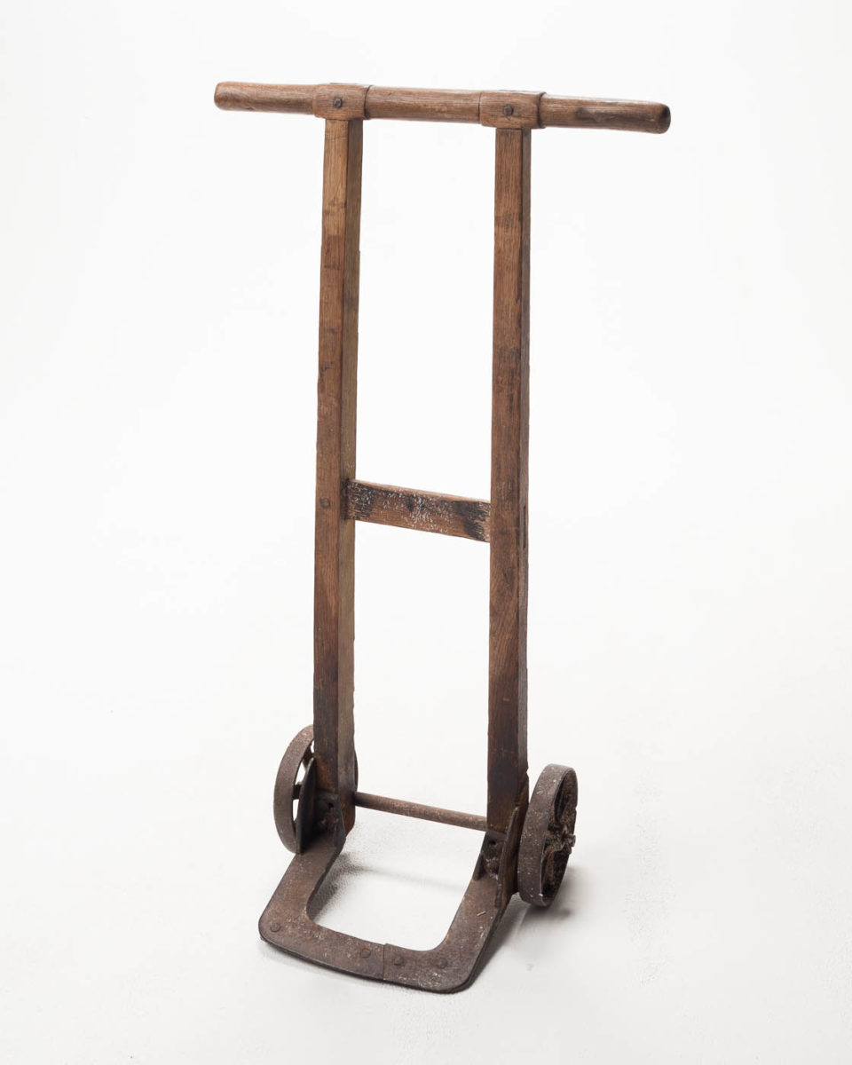 FA010 Antique Wooden Hand Truck Dolly Prop Rental ACME Brooklyn