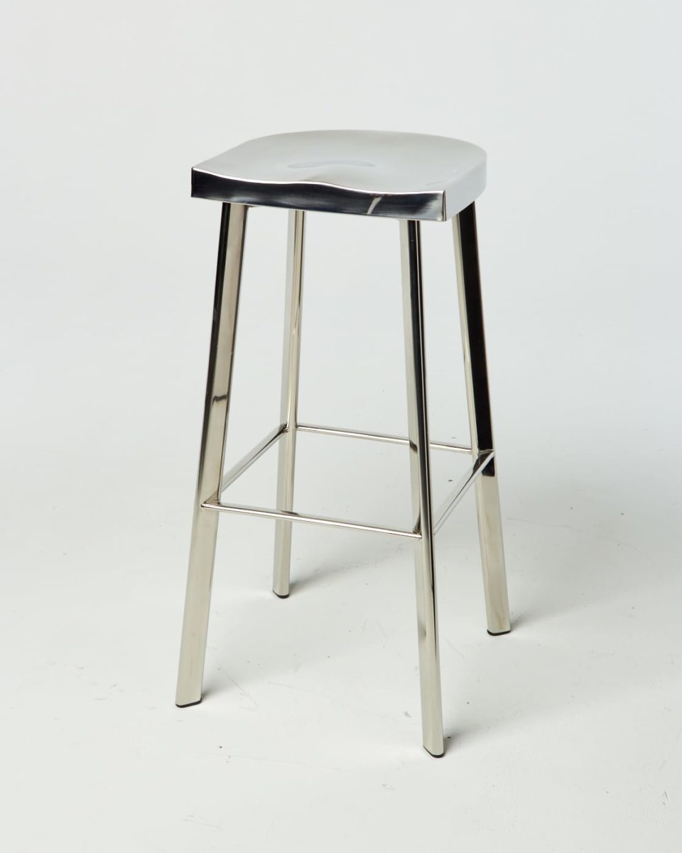 ST120 Laurel Chrome Stool Prop Rental | ACME Brooklyn