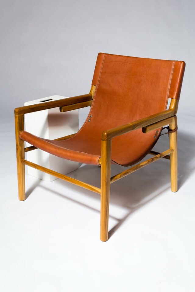 CH558 Milton Leather Safari Chair Prop Rental | ACME Brooklyn