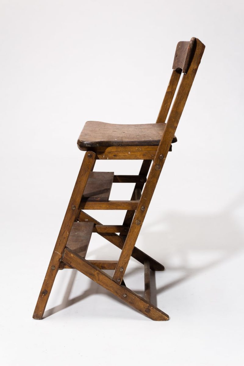 CH103 Beale Wooden Step Ladder Chair Prop Rental | ACME Brooklyn