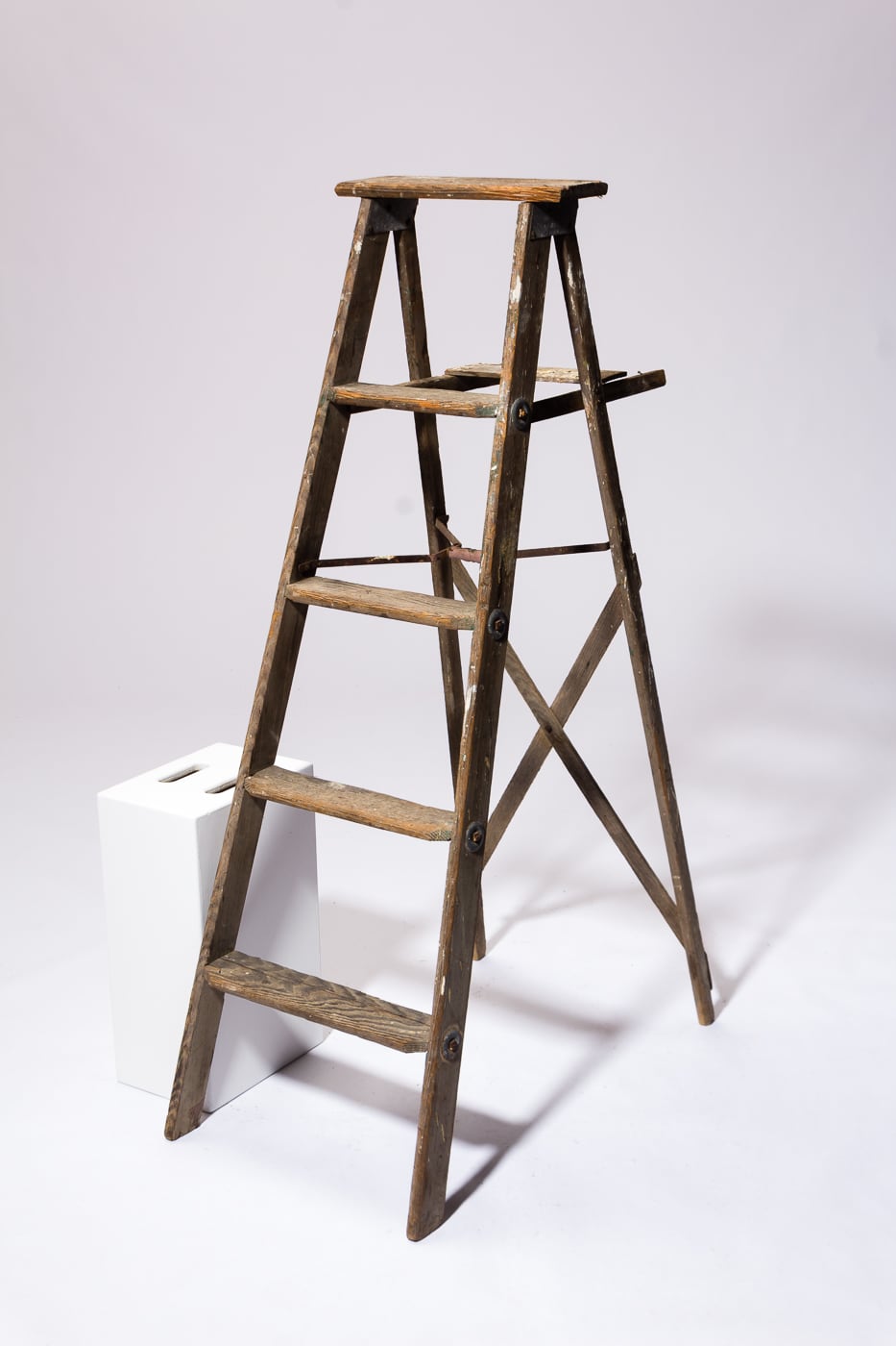 LA027 4 3/4 Foot Tolman Distressed Ladder Prop Rental - ACME Brooklyn