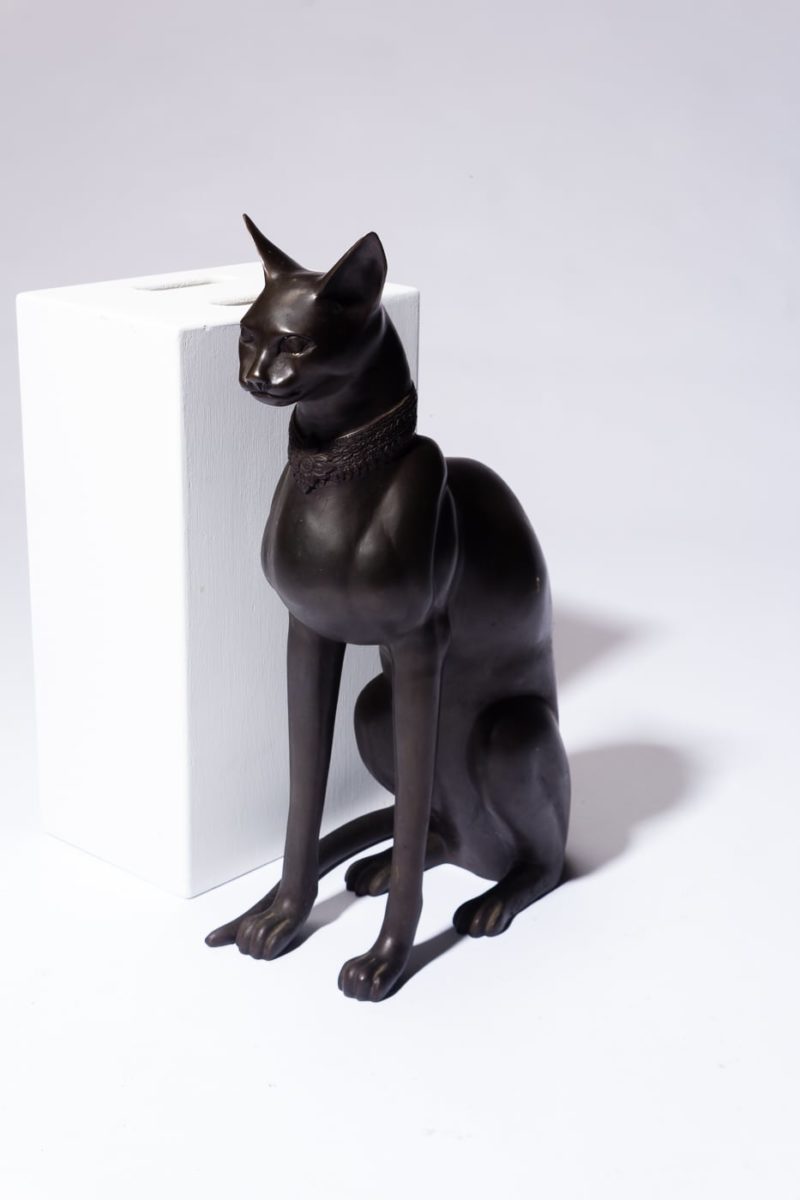 SB073 Rocco Metal Cat Sculpture Prop Rental | ACME Brooklyn