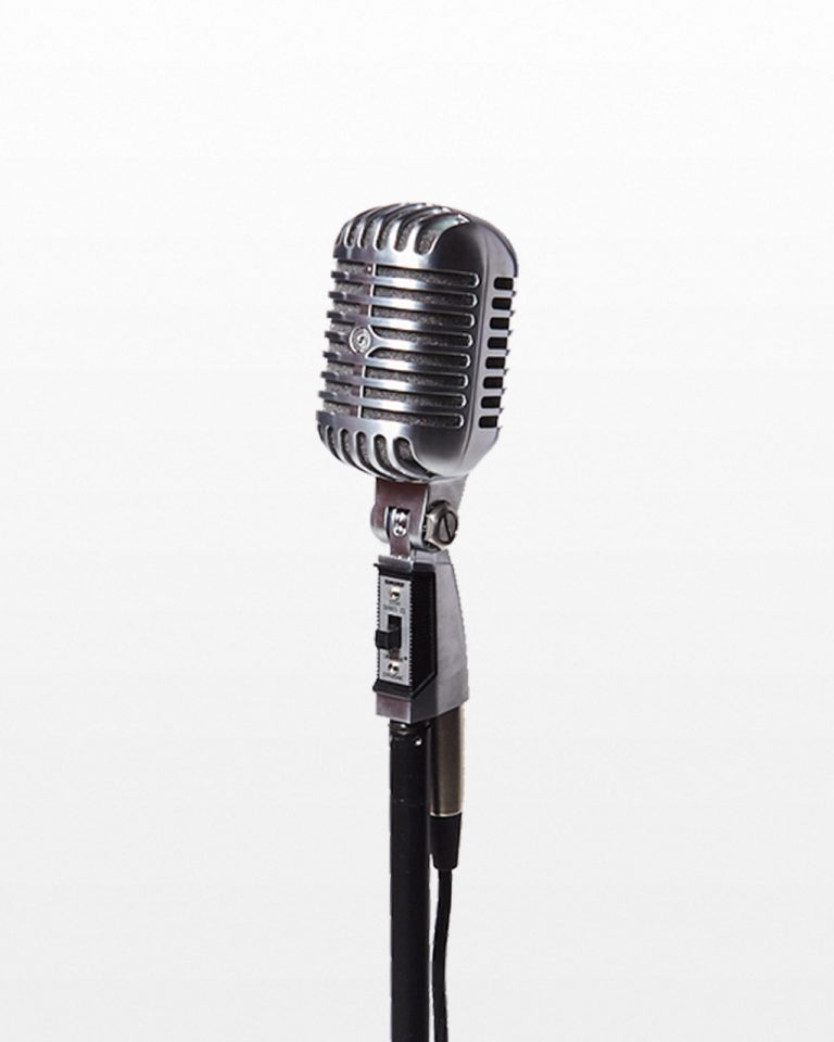 MU134 Chrome Microphone Stand Prop Rental - ACME Brooklyn