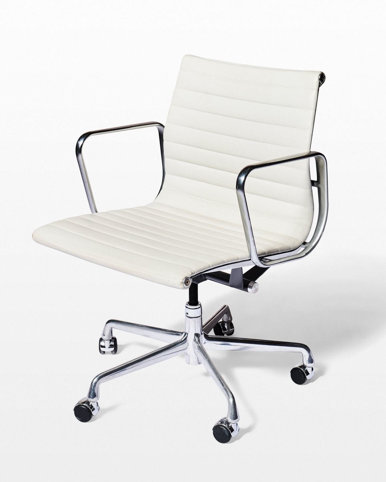CH816 Harris Adjustable White Leather Rolling Chair Prop Rental - ACME ...