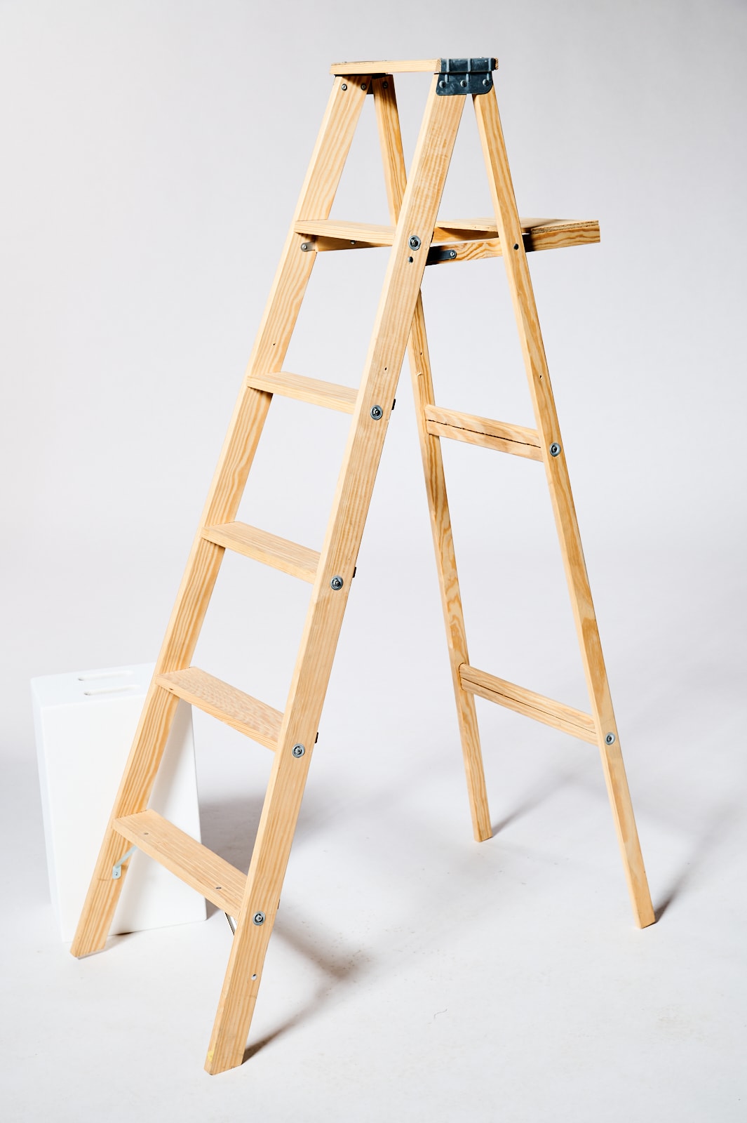 LA034 5 1/2 Foot Natural Wood Ladder Prop Rental ACME Brooklyn