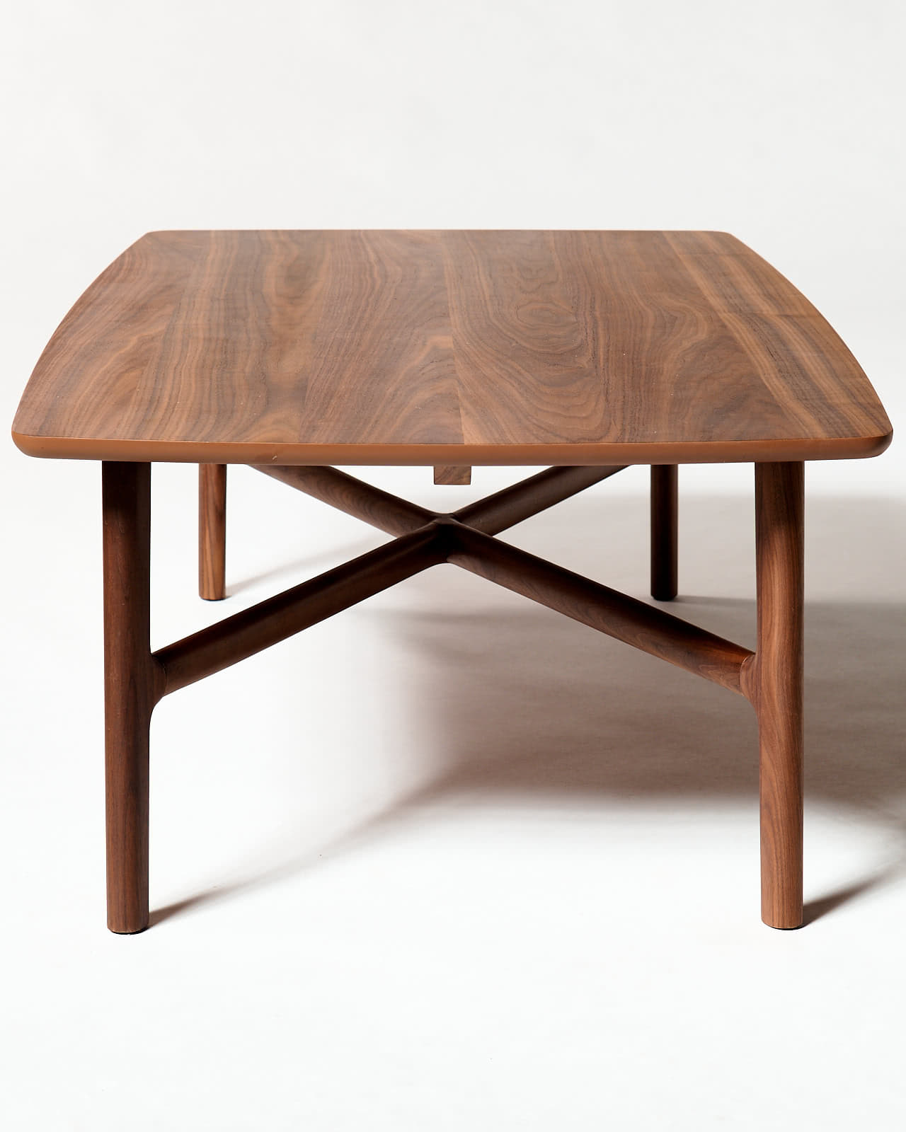 TC089 Wyatt Walnut Coffee Table Prop Rental - ACME Brooklyn