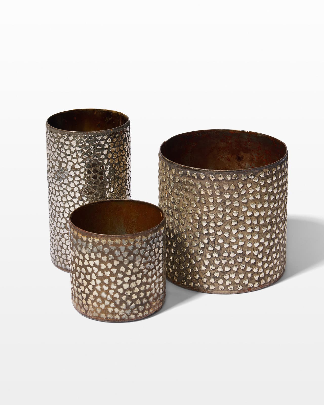 PL148 Cornell Embossed Vase Set Prop Rental - ACME Brooklyn