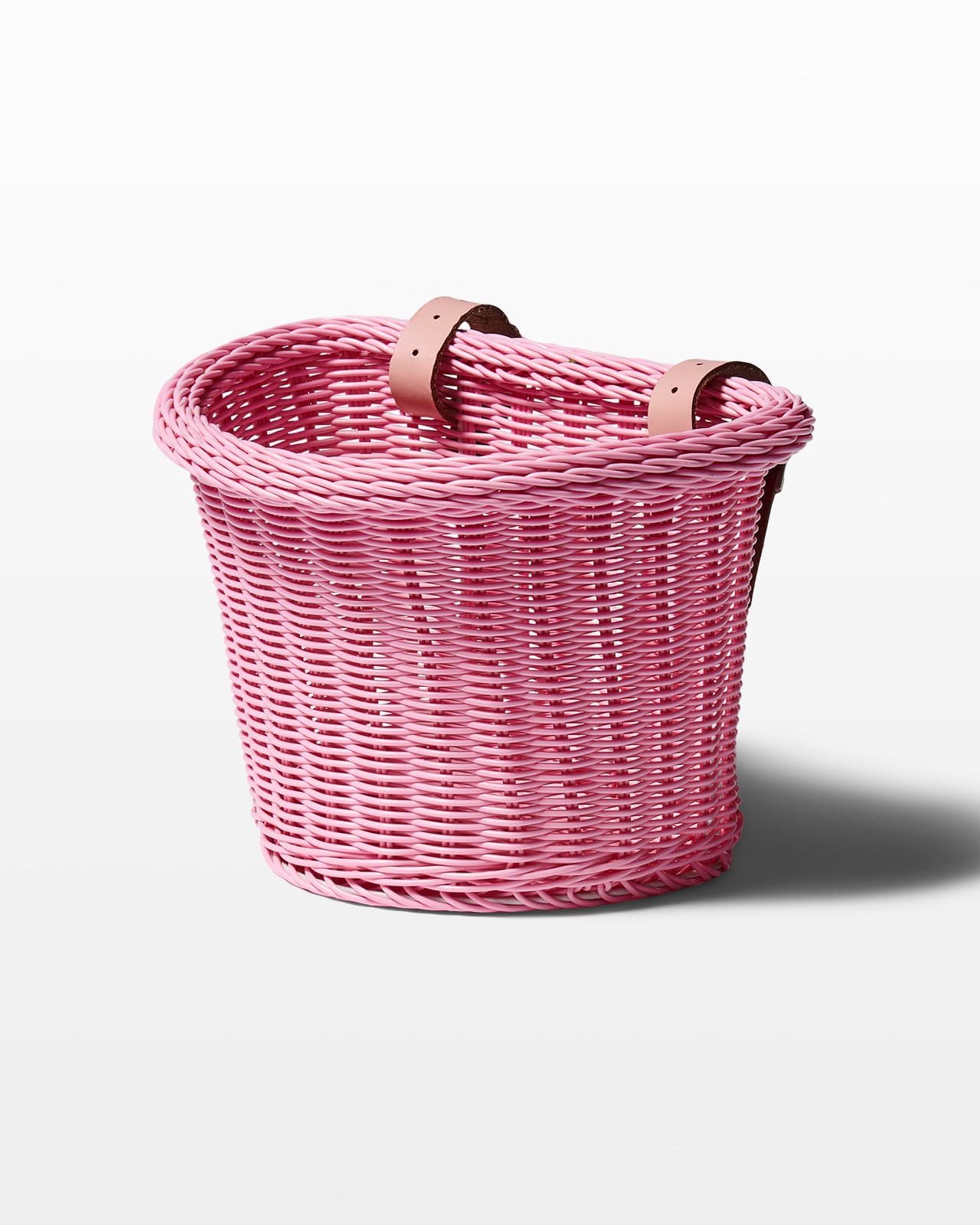 Pink wicker 2025 bike basket