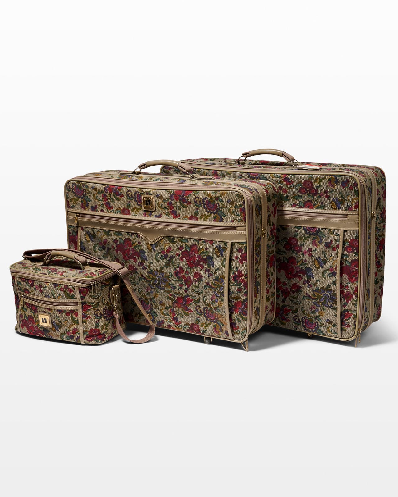 TL244 Sharon Canvas Luggage Set Prop Rental - ACME Brooklyn